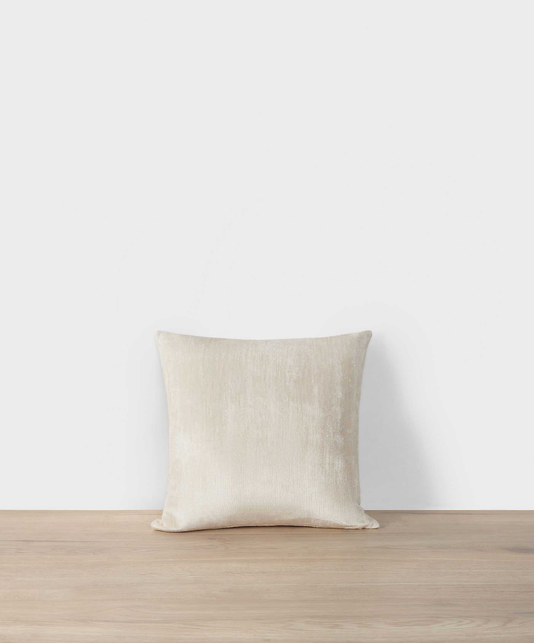 Cream Velvet Square Decorative Cushion Cover