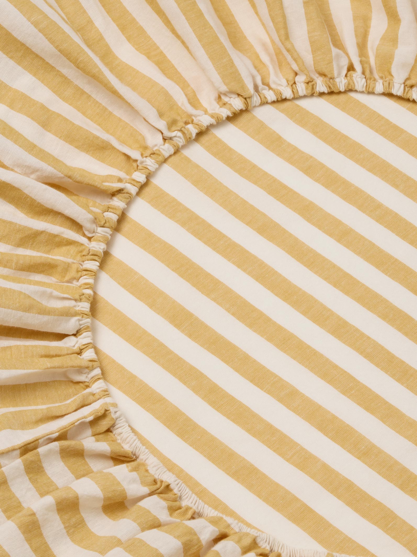 Striped Linen Blend Fitted Sheet Style 3 - Image 2