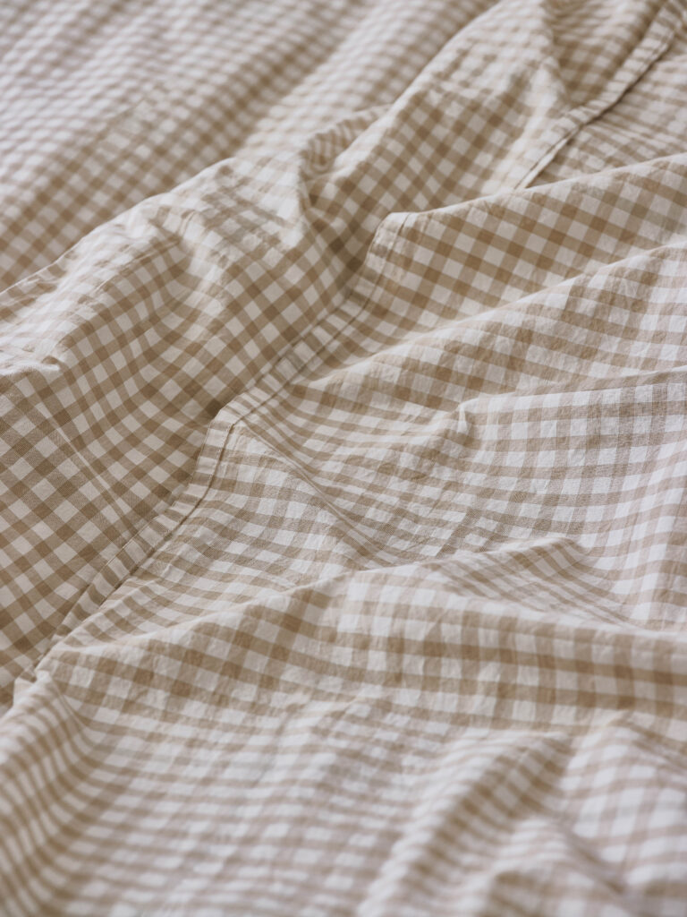 Gingham Cotton Flat Sheet Collection Style 2