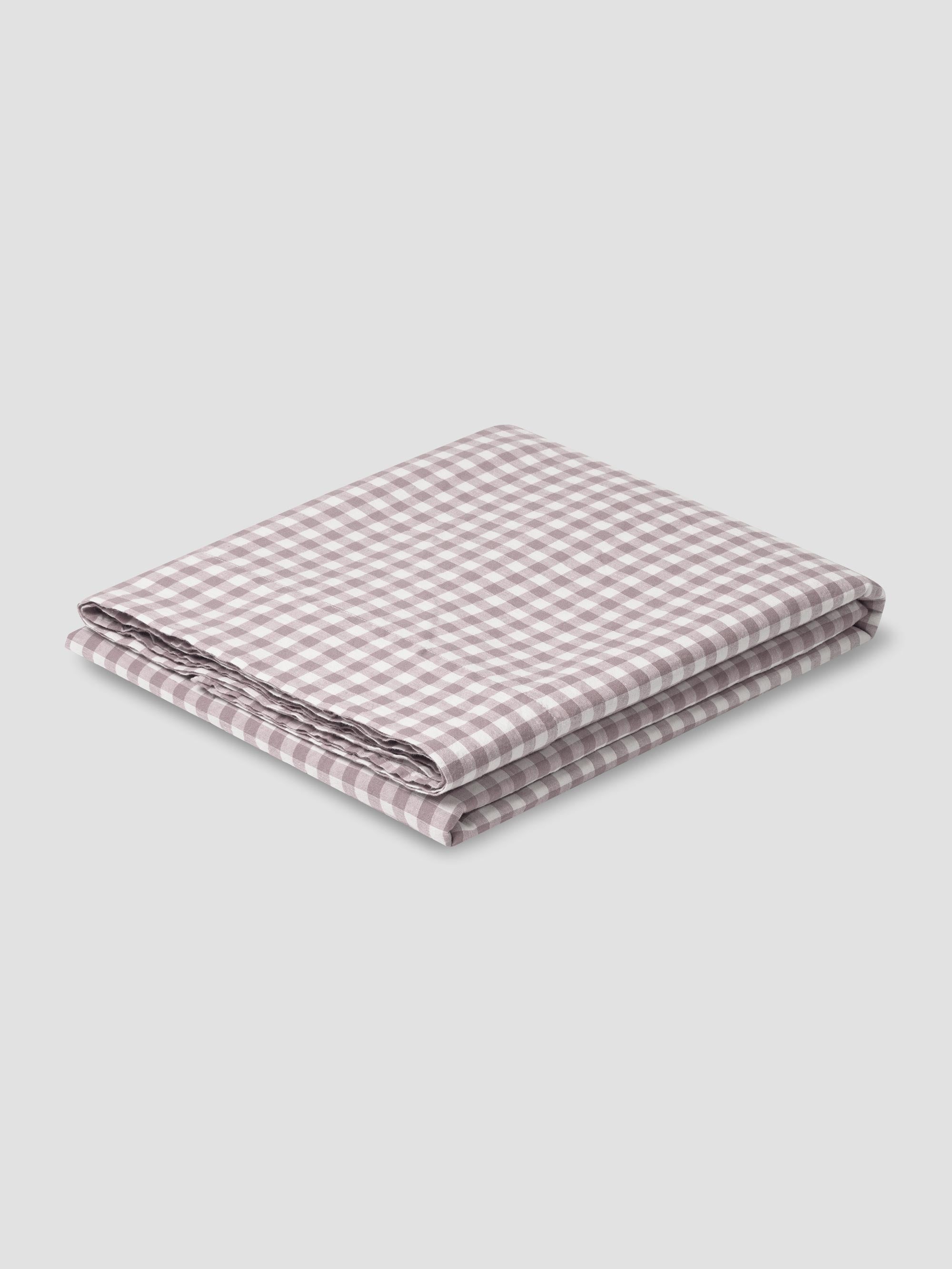 Gingham Linen Blend Flat Sheet - Image 2