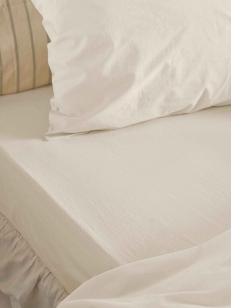 Cream Cotton Fitted Sheet Collection