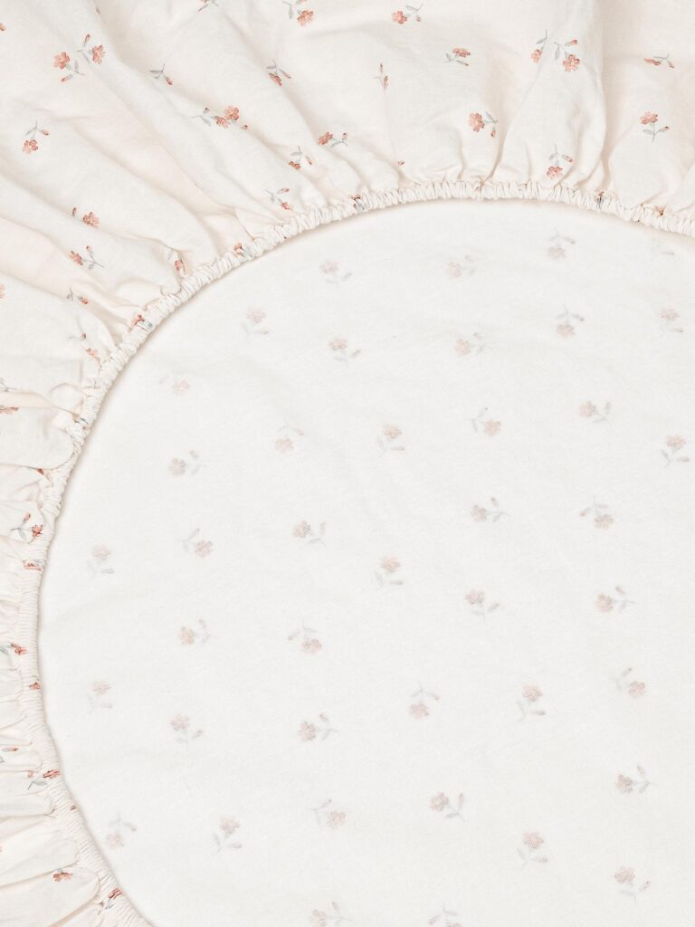 Pearl Floral Linen Blend Fitted Sheet