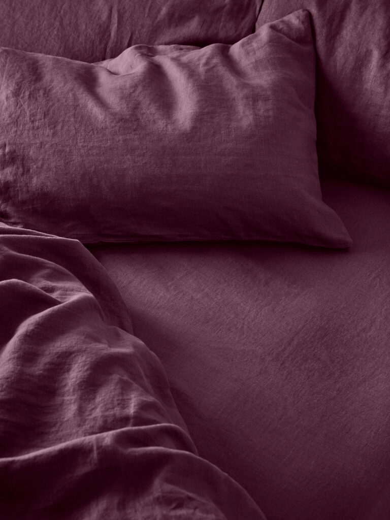 Linen Blend Fitted Sheet Collection Style 3