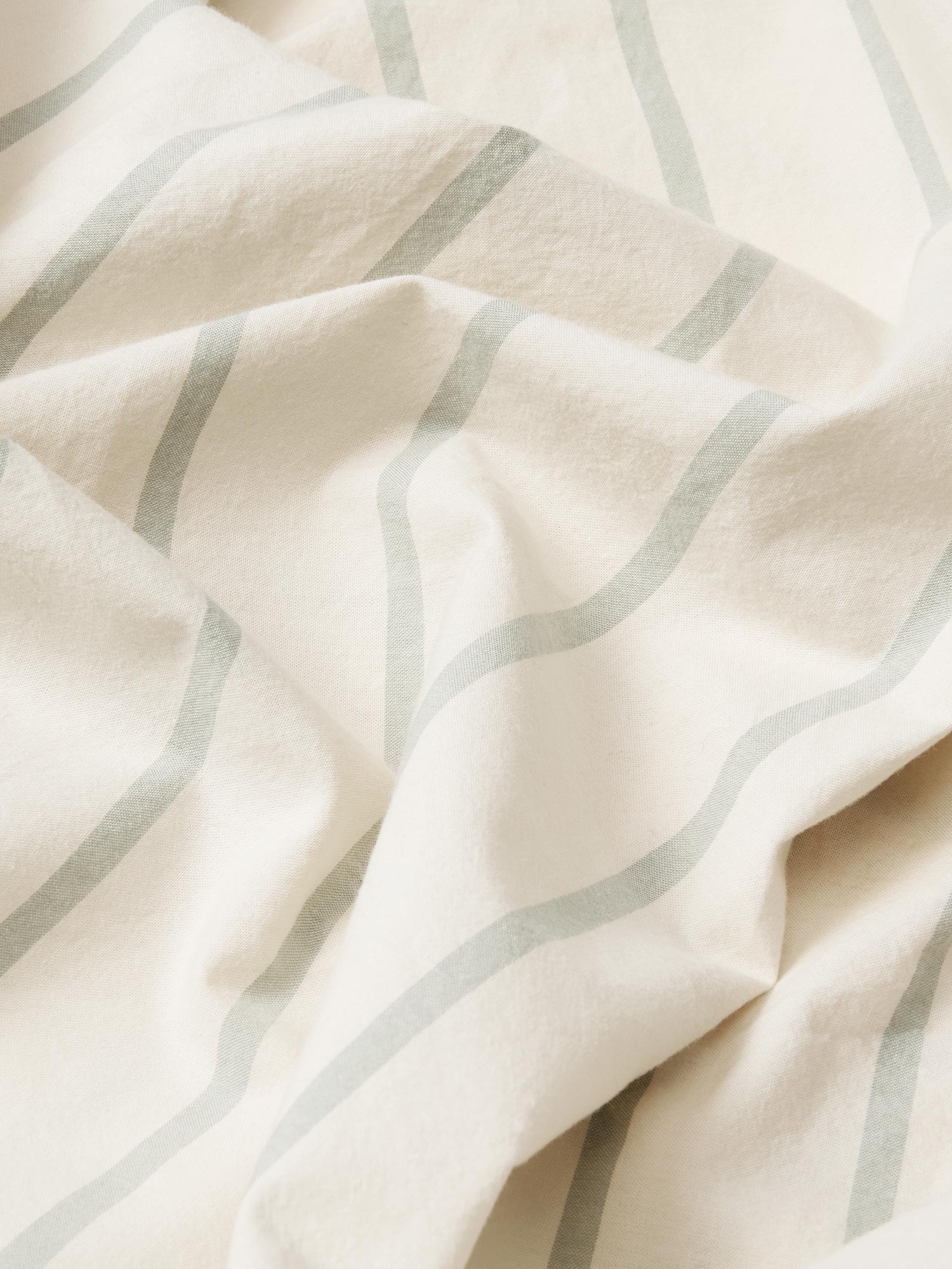 Mellow Green Striped Cotton Fitted Sheet - Image 3