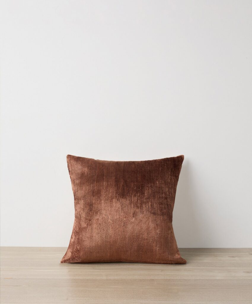 Chestnut Velvet Square Decorative Cushion Cover