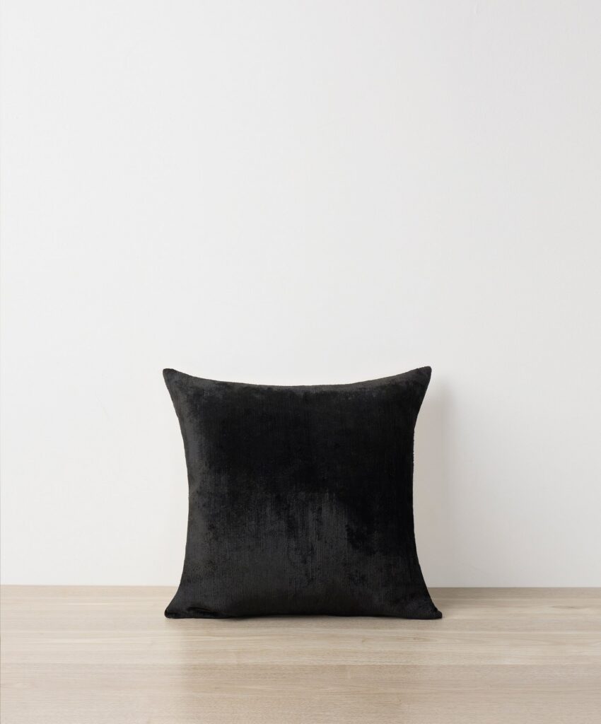 Jet Velvet Square Decorative Cushion Cover