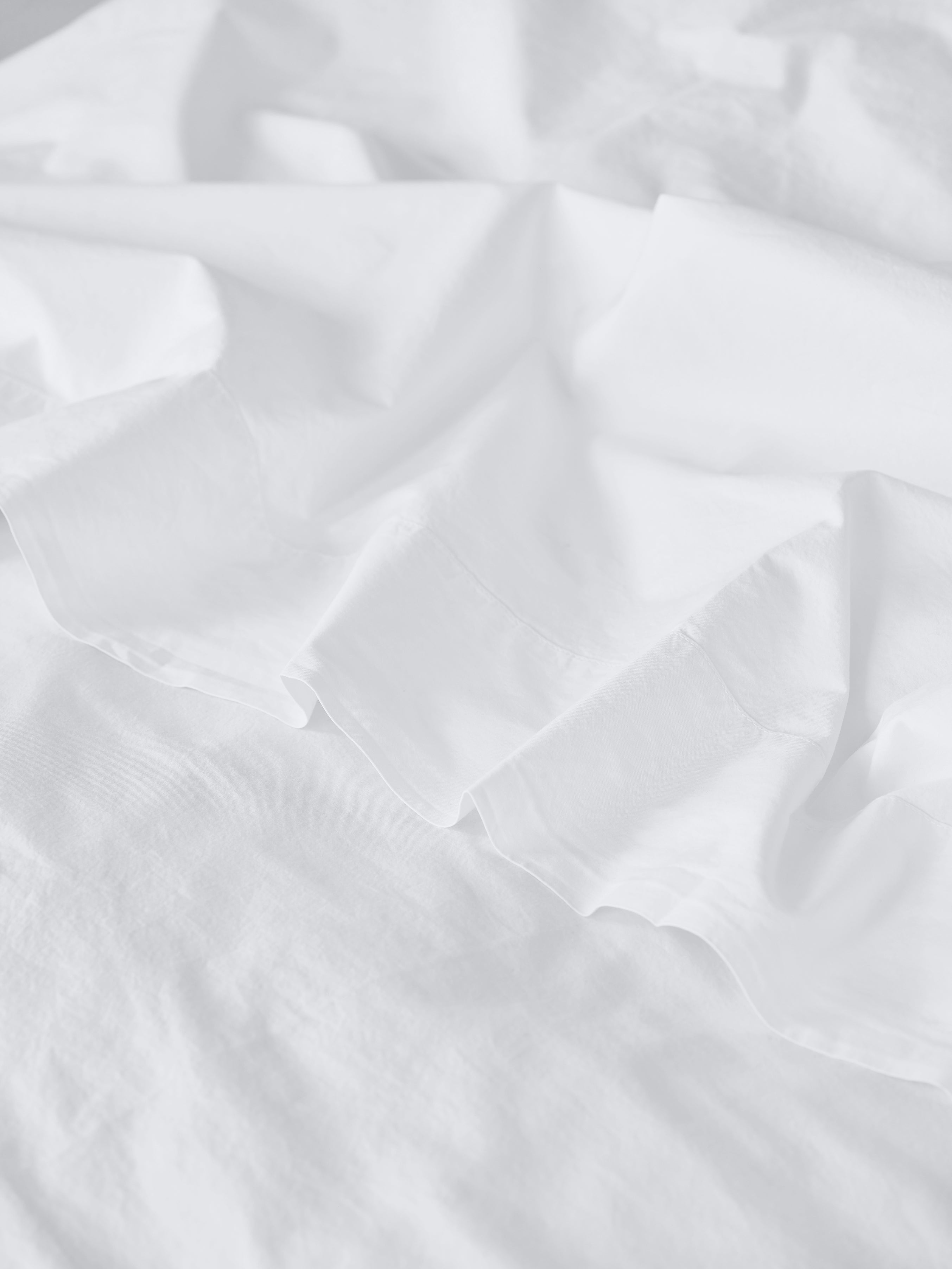 White Cotton Flat Sheet Collection