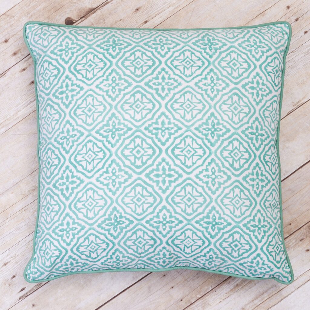 Sea Glass Botanical Cotton Cushion Cover